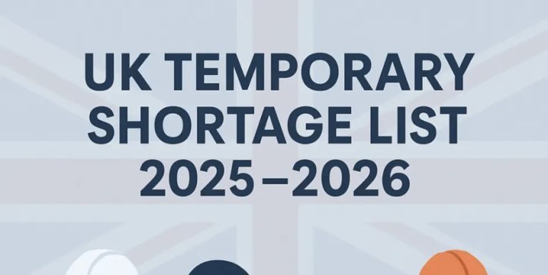 UK Government Shortage Occupations Offering Visa Sponsorship for Foreign Workers